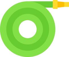 A green hose with a yellow handle vector