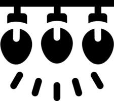 A black and white image of three lights vector