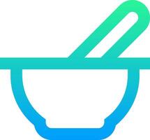 A bowl with a spoon and a spoon in it vector