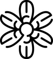 A flower with four petals in the center vector