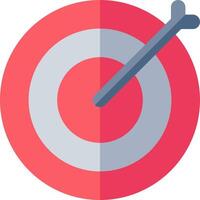 Target icon with arrow in the center vector