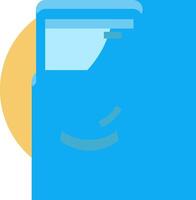 A blue car with a smiley face on it vector