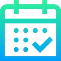 A calendar icon with a check mark vector