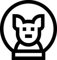A black and white image of a pig in a snow globe vector