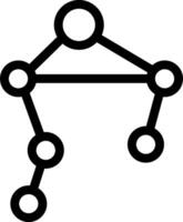 A black and white image of a network vector