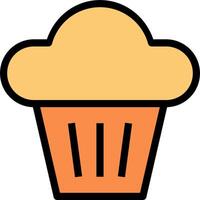 A cupcake icon on a white background vector