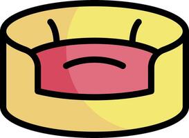 A cartoon chair with a sad face vector
