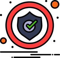 A shield with a tick mark on it vector