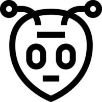 A black and white logo of a face with two eyes vector