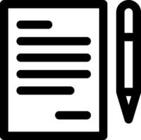 A pen and paper icon on a white background vector