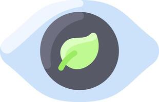 A green leaf in a circle icon vector