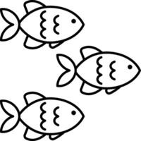 Three fish coloring pages vector