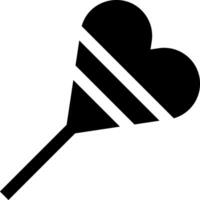 un negro y blanco corazón conformado pirulí vector