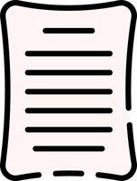 A sheet of paper with lines on it vector