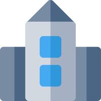 A rocket with blue squares on it vector