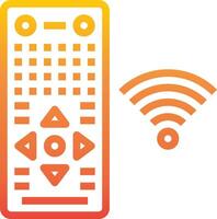 A remote control and a wifi symbol vector
