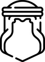 A black and white outline of a helmet vector
