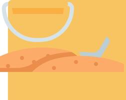 A yellow bag with a mask and a spoon vector
