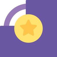 A purple folder with a star on it vector