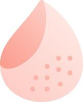 A pink drop with dots on it vector