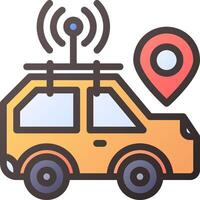 Car with wifi icon vector