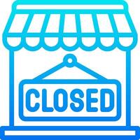 A closed sign with a blue background vector