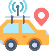 Mobile app for tracking car vector