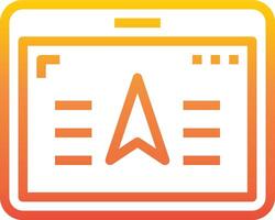 A tablet with a map icon on it vector