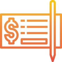 A pen and a check icon on a white background vector