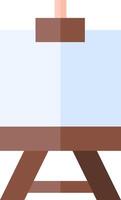 A painting easel with a brush on it vector