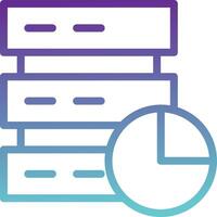 A stack of servers with a clock and a clock icon vector