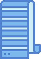 A blue file icon on a white background vector