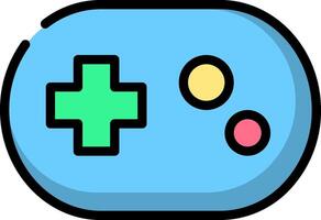 A game controller icon with a cross on it vector