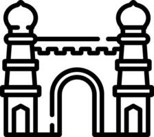 A black and white line drawing of a gate vector