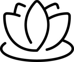 A black and white drawing of a lotus flower vector