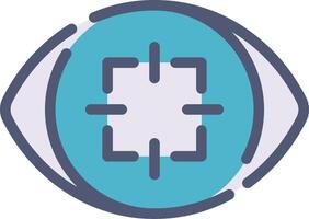 An eye with a cross in the middle of it vector
