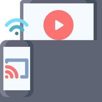 streaming on mobile devices vector