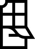 A black and white icon of a folder vector