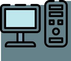 Computer and monitor clipart vector