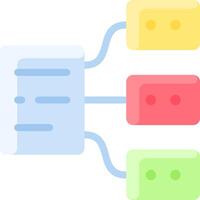 A diagram of a data flow diagram vector