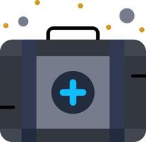 A black briefcase with a plus sign on it vector