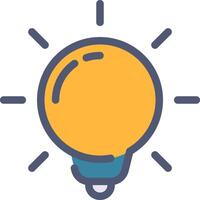 A light bulb icon on a white background vector