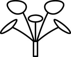 A black and white drawing of a flower vector