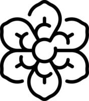 A black and white flower with a single stem vector