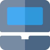 A flat icon of a computer monitor vector