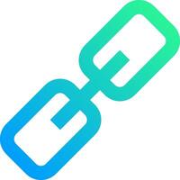 A link with two blue and green links vector