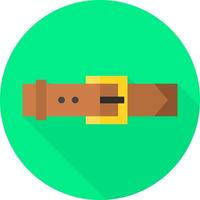 A belt with a buckle on it in a flat design vector