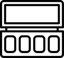un negro y blanco icono de un maquillaje caso vector