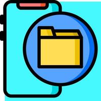 File folder icon vector