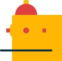 A yellow robot with a red hat on it vector